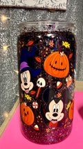 16 oz Mickey Halloween Suspended Glitter