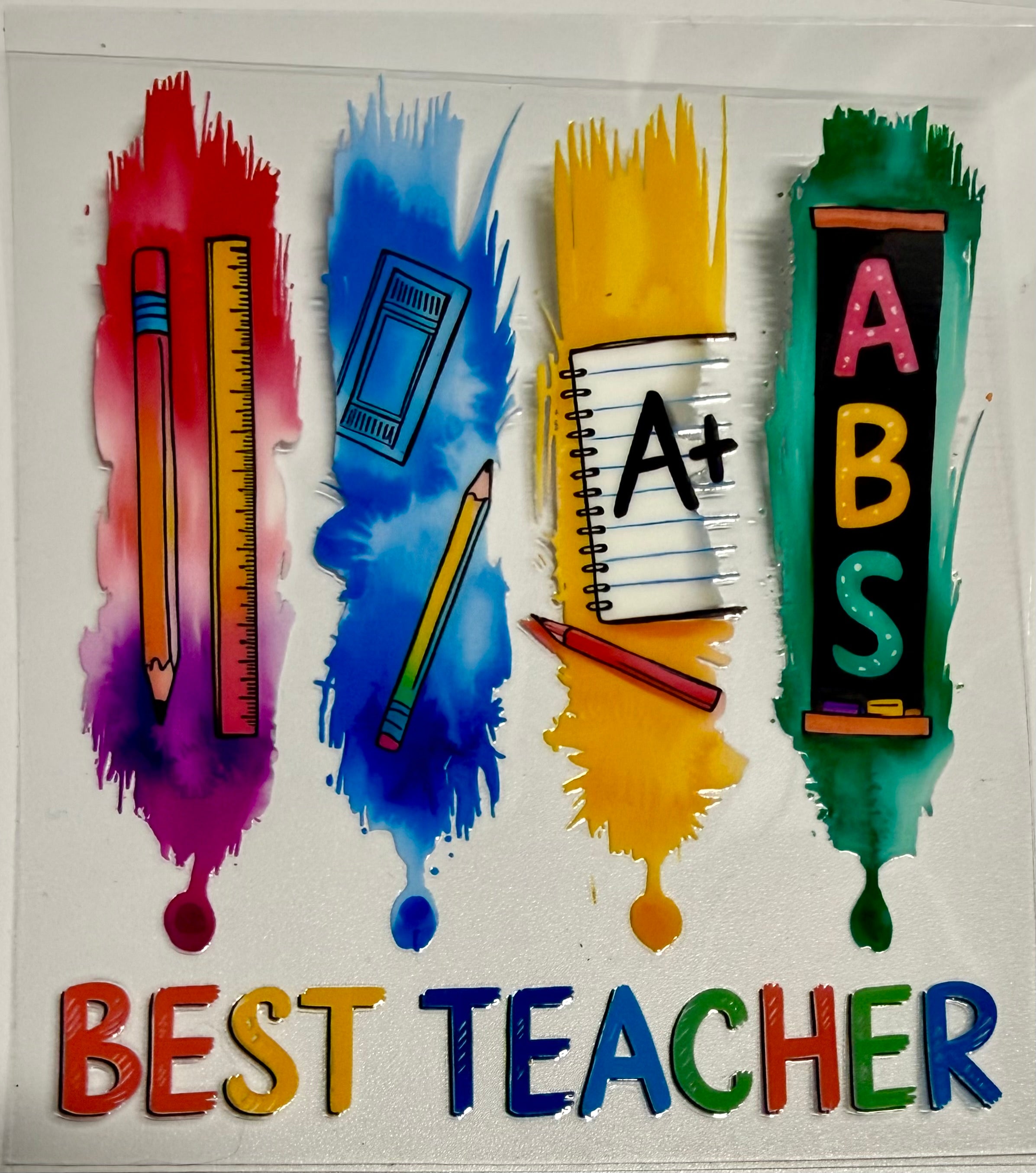 Teacher and books Decals
