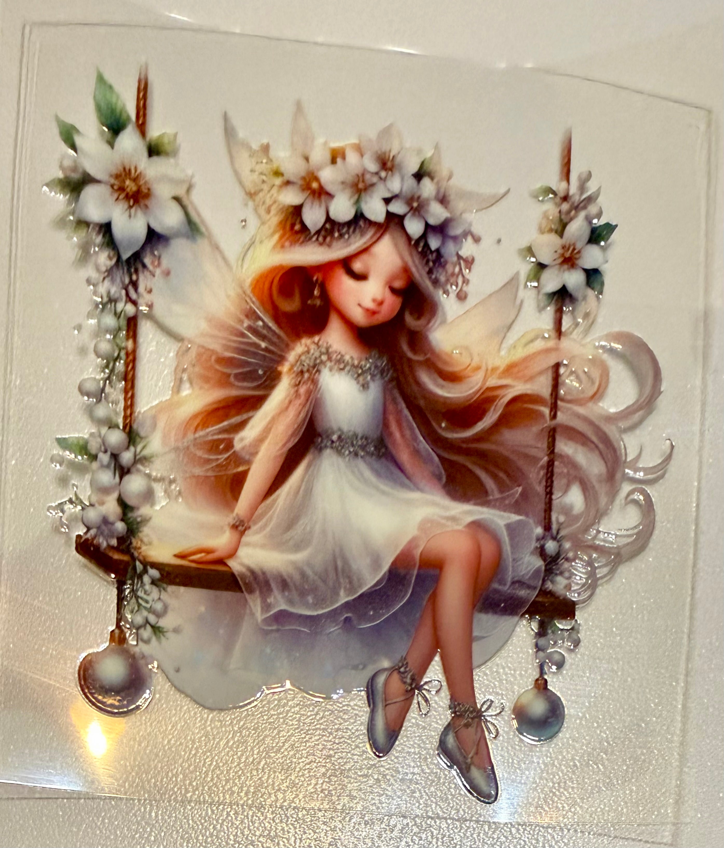 Angel on White Swing