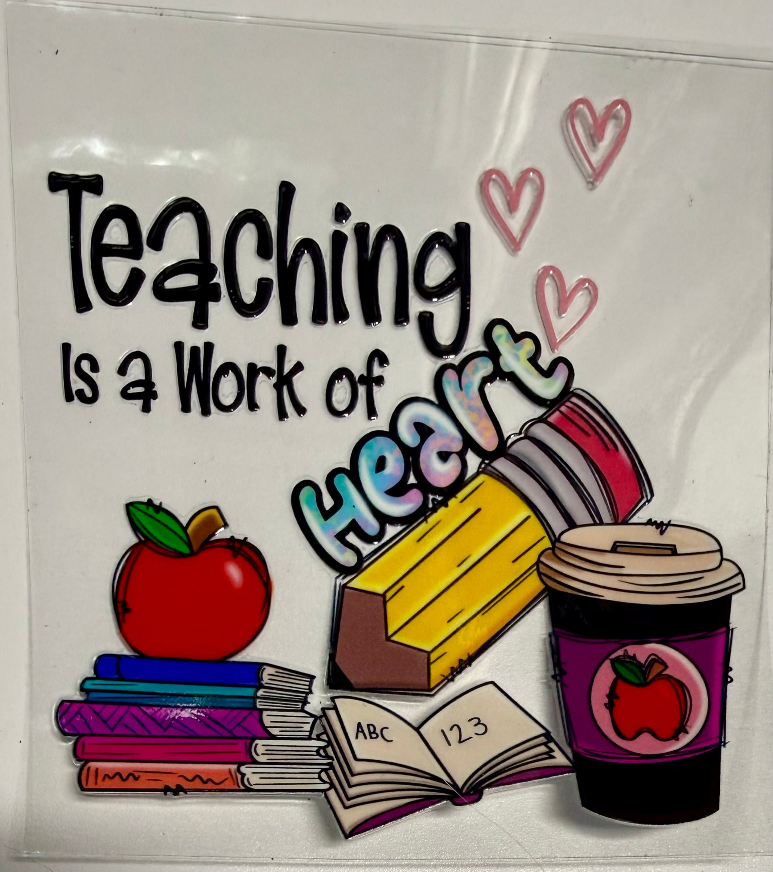 Teacher and books Decals