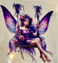 Purple fairy on a swing