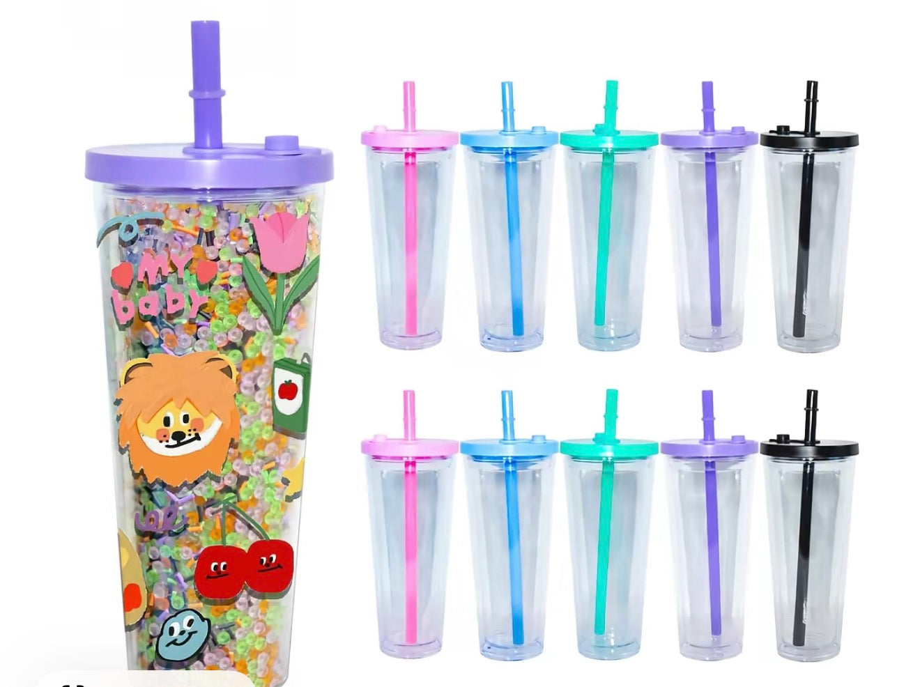 24 oz Snow Globe Tumbler