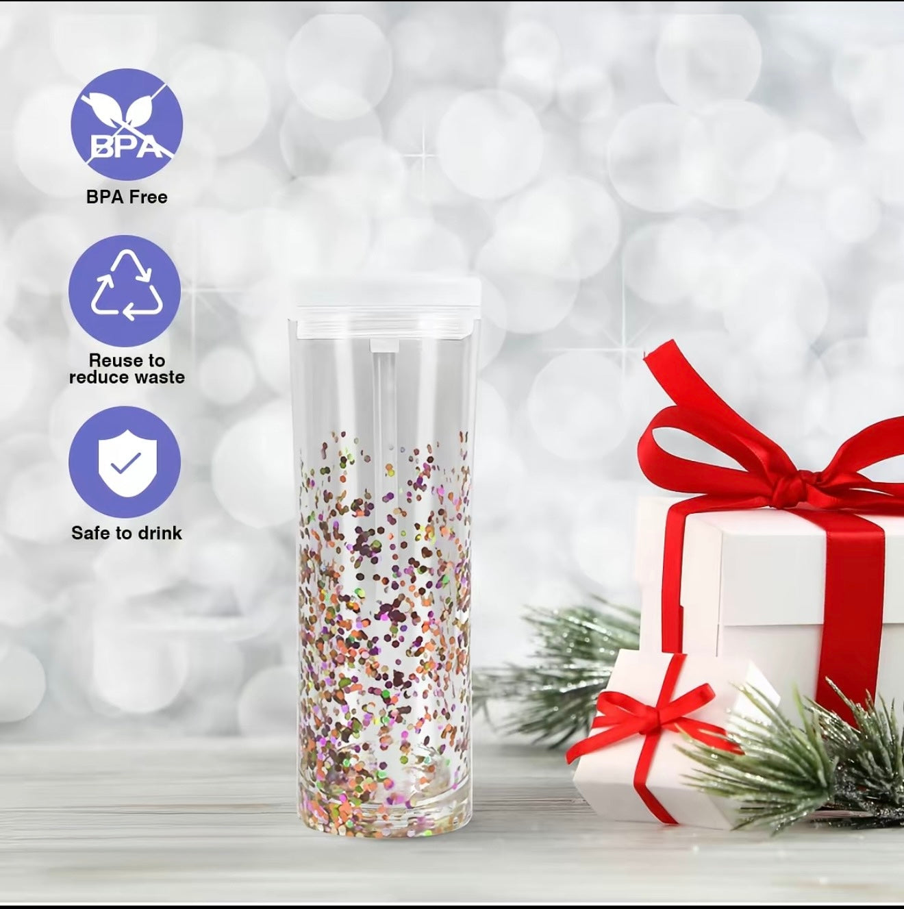 20 oz Snow Globe Tumbler