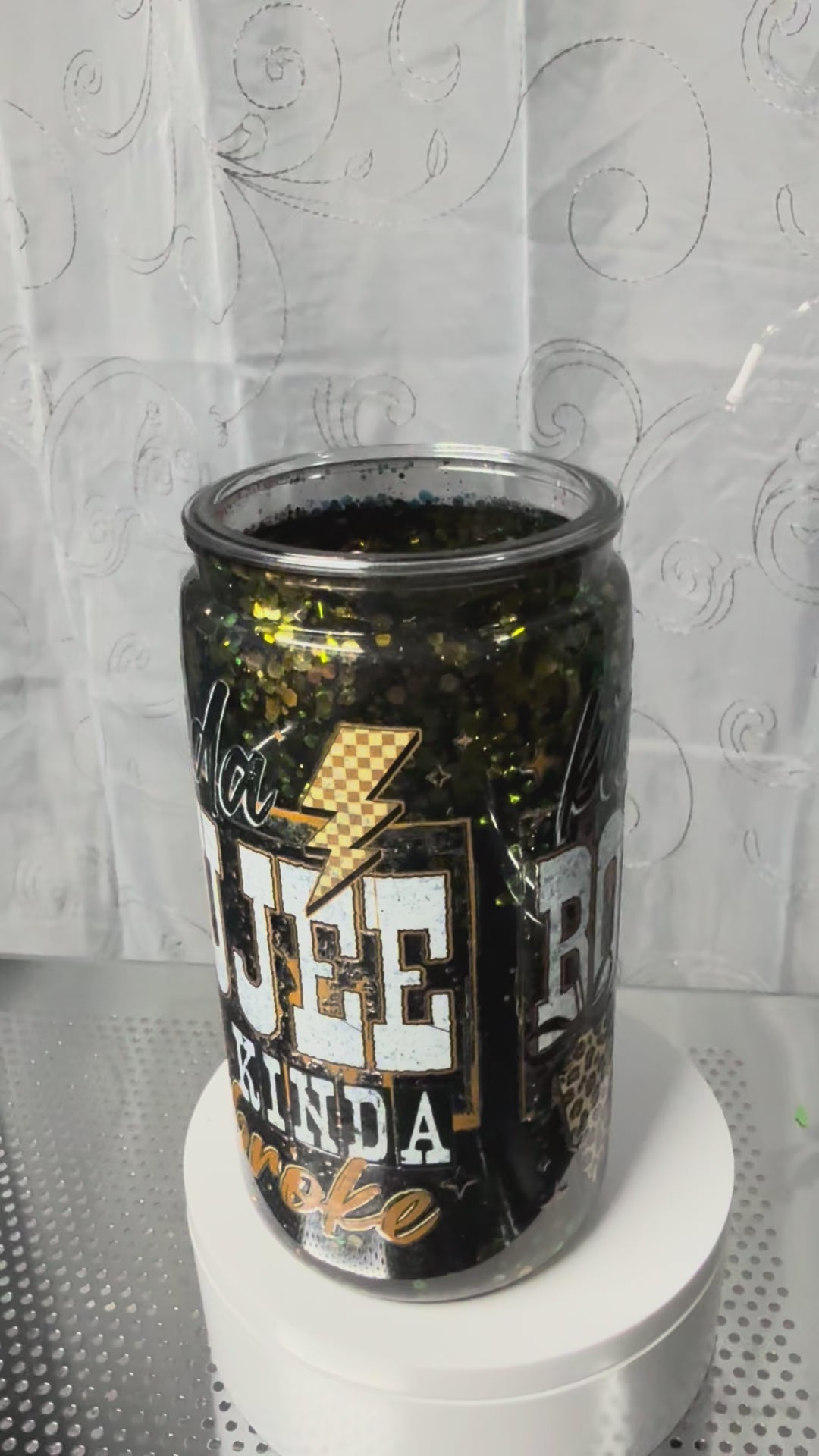 16 Oz Black Cateye Cup
